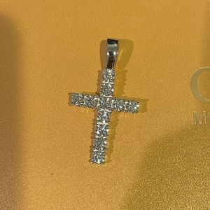 Moissanite diamond cross
